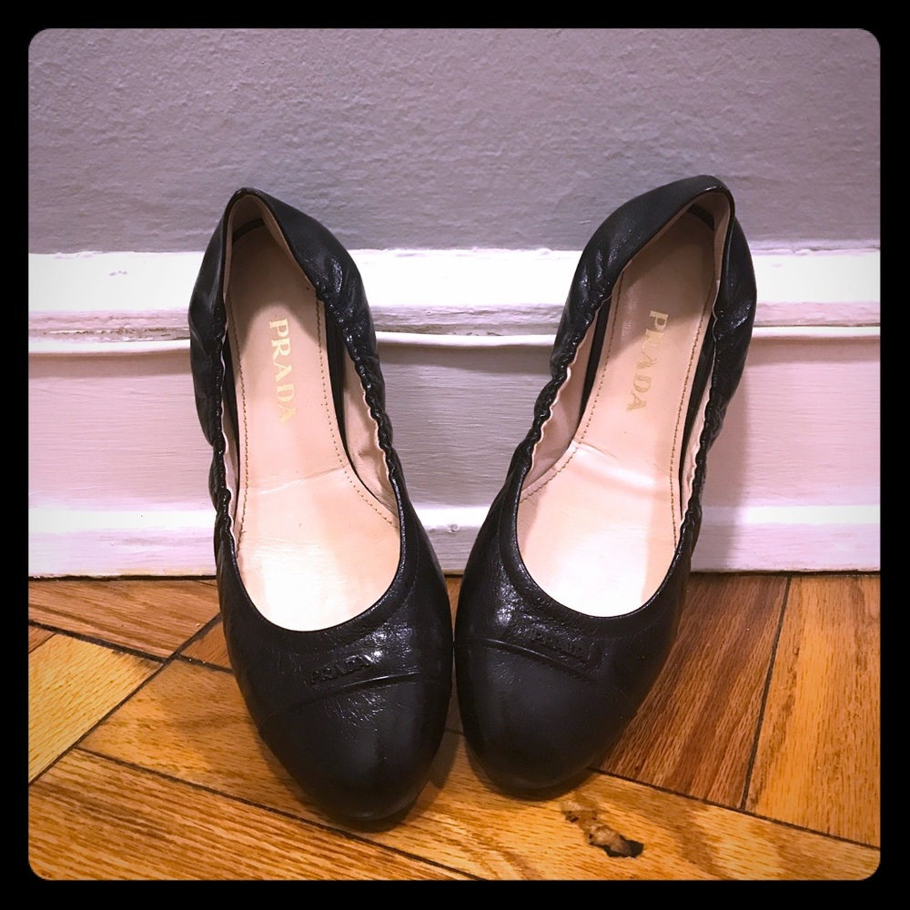 PRADA Black Ballerina Flats